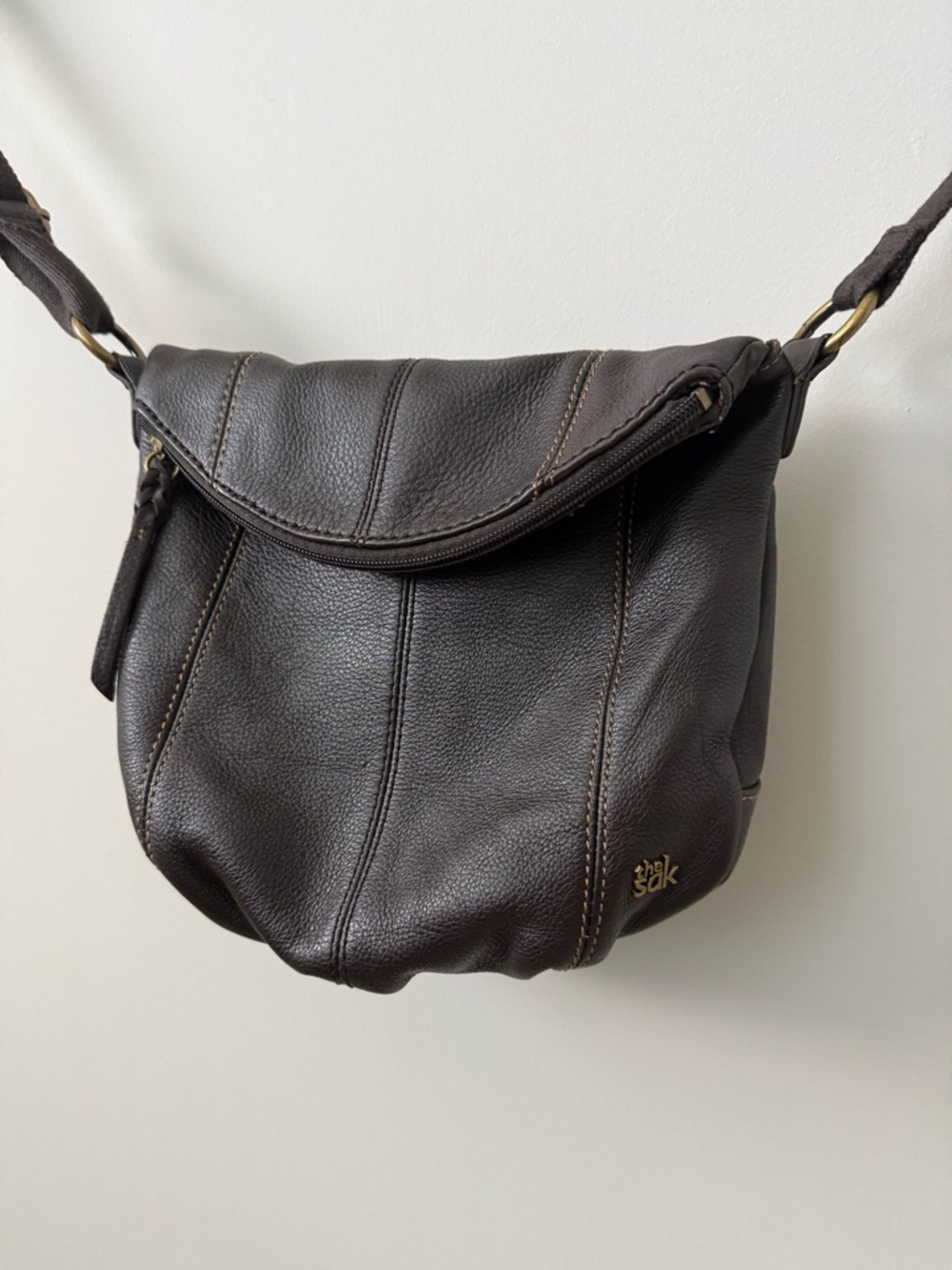NWOT Sak Dark Brown Leather Crossbody Bag